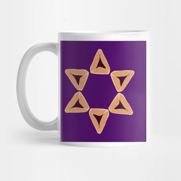 Purple Hamantaschen Star by TillaCrowne